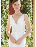 Beaded Ivory Mikado Wedding Dress With Detachable Belt